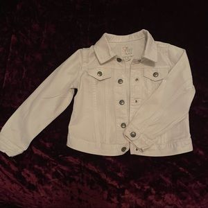 Est. 1989 PLACE - girls white denim/jean jacket.
